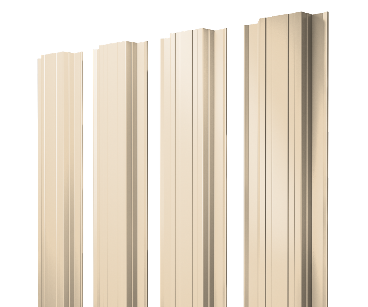 Штакетник Прямоугольный с прямым резом 0,45 Drap TX RAL 1015 светлая слоновая кость