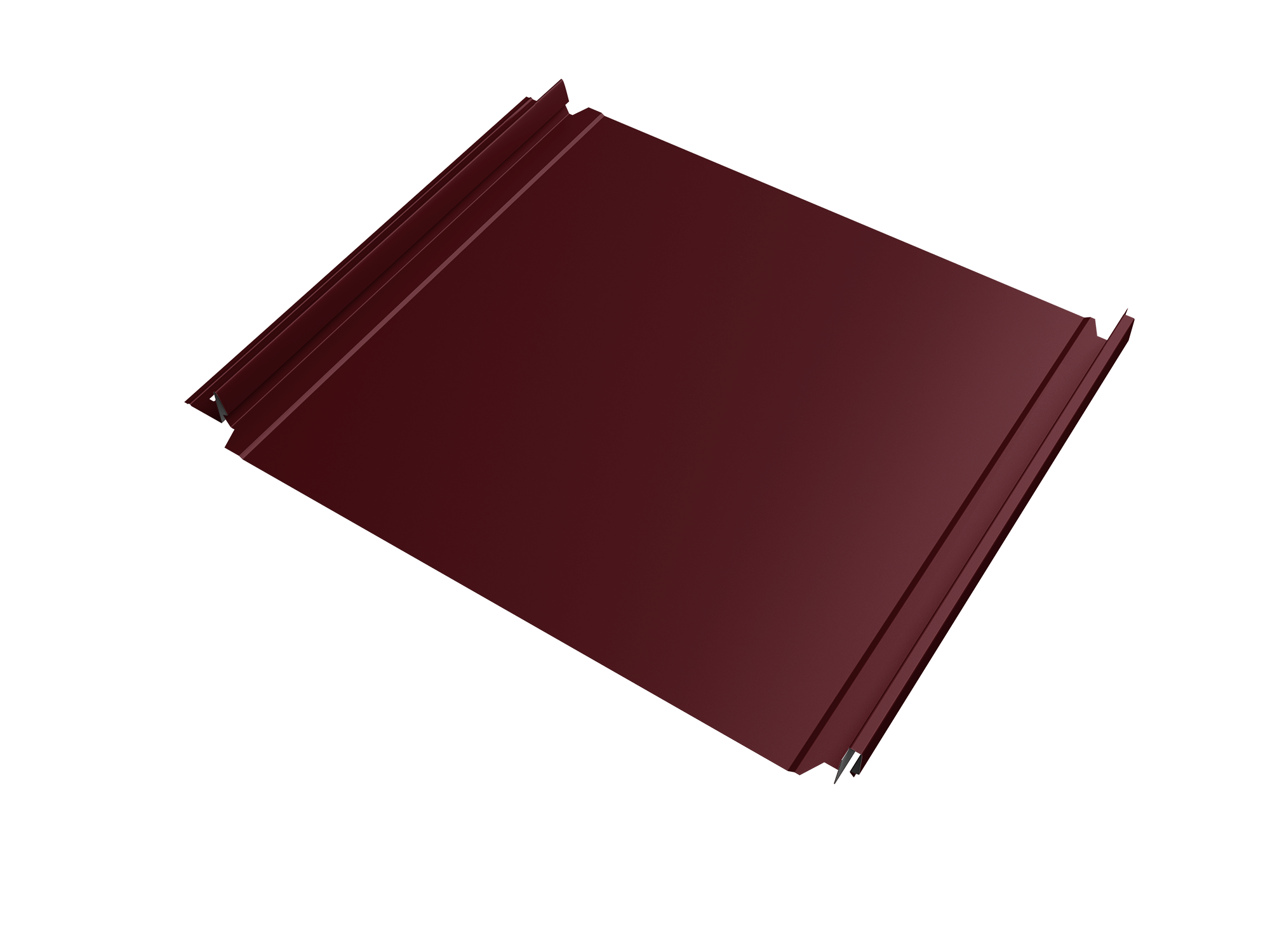 Кликфальц Double Pro Grand Line 0,5 Satin Matt с пленкой на замках RAL 3005 красное вино