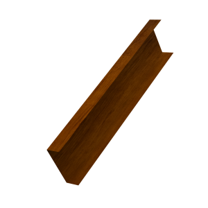 Декоративная накладка на столб универсальная 62х55 для забора жалюзи 0,45 Print-double Premium Golden Wood Intense F (2м)