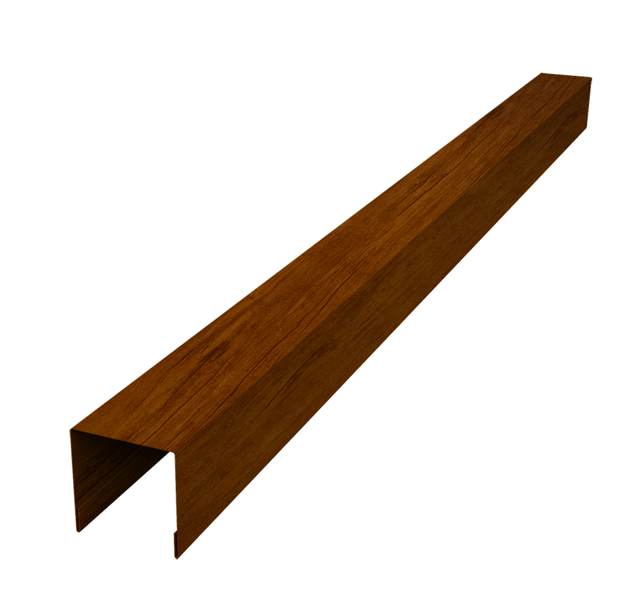 Планка вертикальная лицевая для забора жалюзи Palermo 0,45 Print-double Premium Golden Wood Intense F (2м)