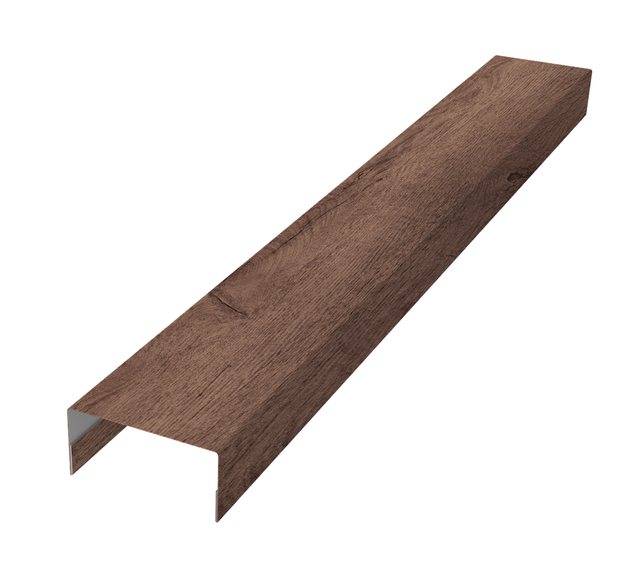 Крышка забора для горизонтального монтажа штакетника 0,45 Print Premium Almond Wood Fresh (2,5м)