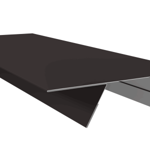 Планка стыковочная составная верхняя 0,5 Satin с пленкой RAL 9005 черный (2м)