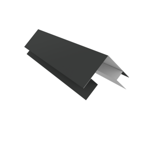 Планка угла внешнего сложная Кожуха сегментного 0,5 Satin с пленкой RAL 7016 антрацитово-серый (1,5м)