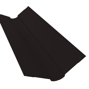 Планка ендовы верхней фигурной 100x100 0,45 Drap TR RAL 9005 черный (2м)