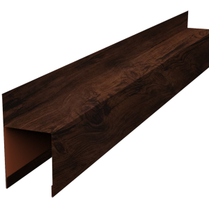Планка опорная составная внешняя для забора жалюзи Palermo 0,45 Print Elite Cherry Wood TwinColor (3м)