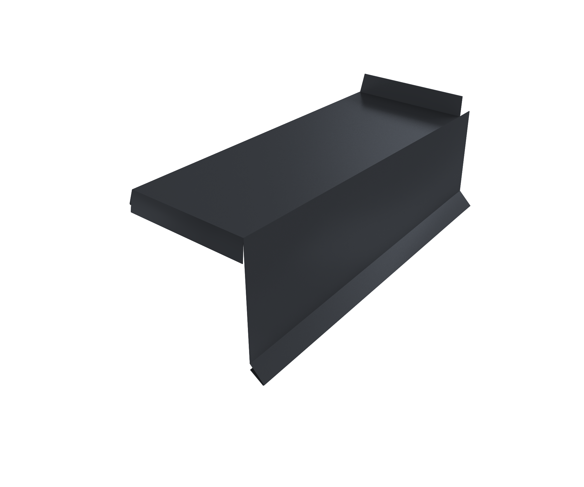 Планка торцевая сегментная Квадро профи Правая 0,45 Drap TwinColor RAL 7024 мокрый асфальт