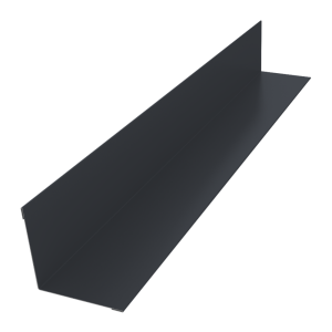 Угол внутренний 40х40 0,45 PE-Double с пленкой RAL 7024 мокрый асфальт (2м)