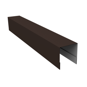 Планка боковая для забора из сайдинга (Блок-хаус new) 0,5 Satin Matt RR 32 темно-коричневый (2,06м)
