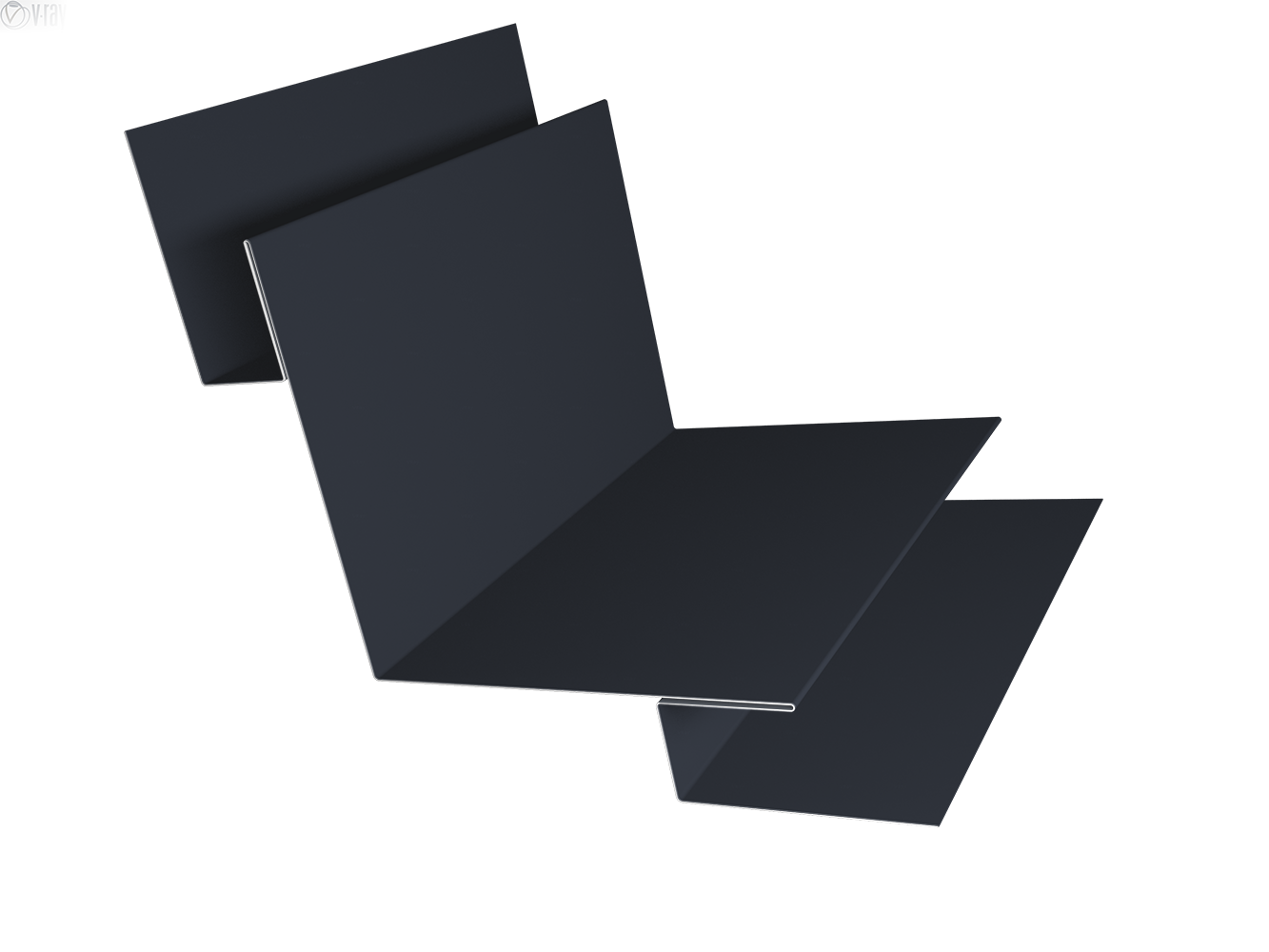 Угол внутренний сложный 90 градусов 0,45 PE-Double с пленкой RAL 7024 мокрый асфальт (2м)