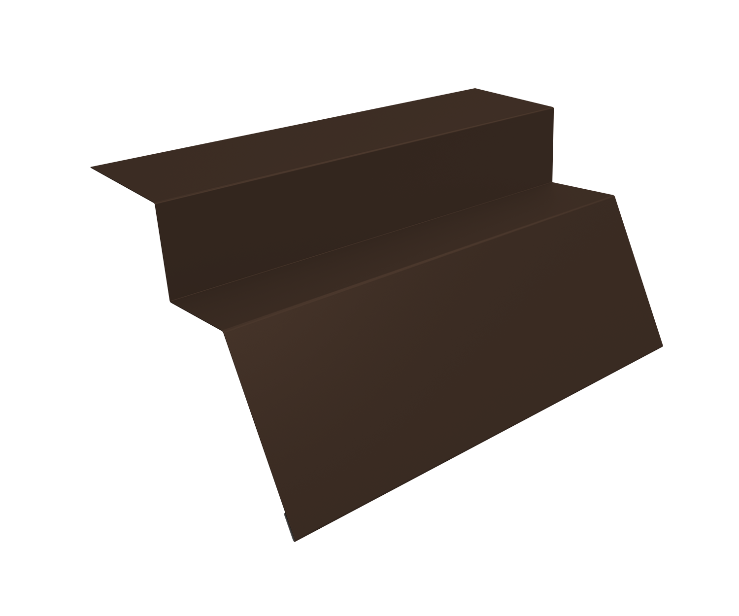 Планка карнизная для металлочерепицы квинта Uno 0,5 PurPro Matt 275 RAL 8017 шоколад (2м)