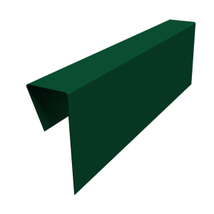 Планка приемная оконная фибросайдинга 0,45 PE-Double с пленкой RAL 6005 зеленый мох (2м)