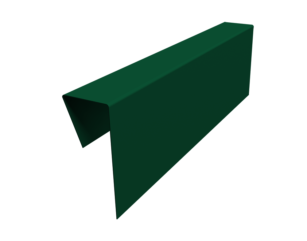 Планка приемная оконная фибросайдинга 0,45 PE-Double с пленкой RAL 6005 зеленый мох (2м)