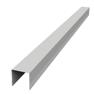 Планка вертикальная обратная для забора жалюзи Palermo 0,45 Drap TX RAL 7047 телегрей 4 (3м)