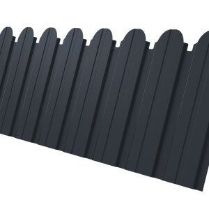 Профнастил C10B фигурный 0,5 Satin RAL 7024 мокрый асфальт