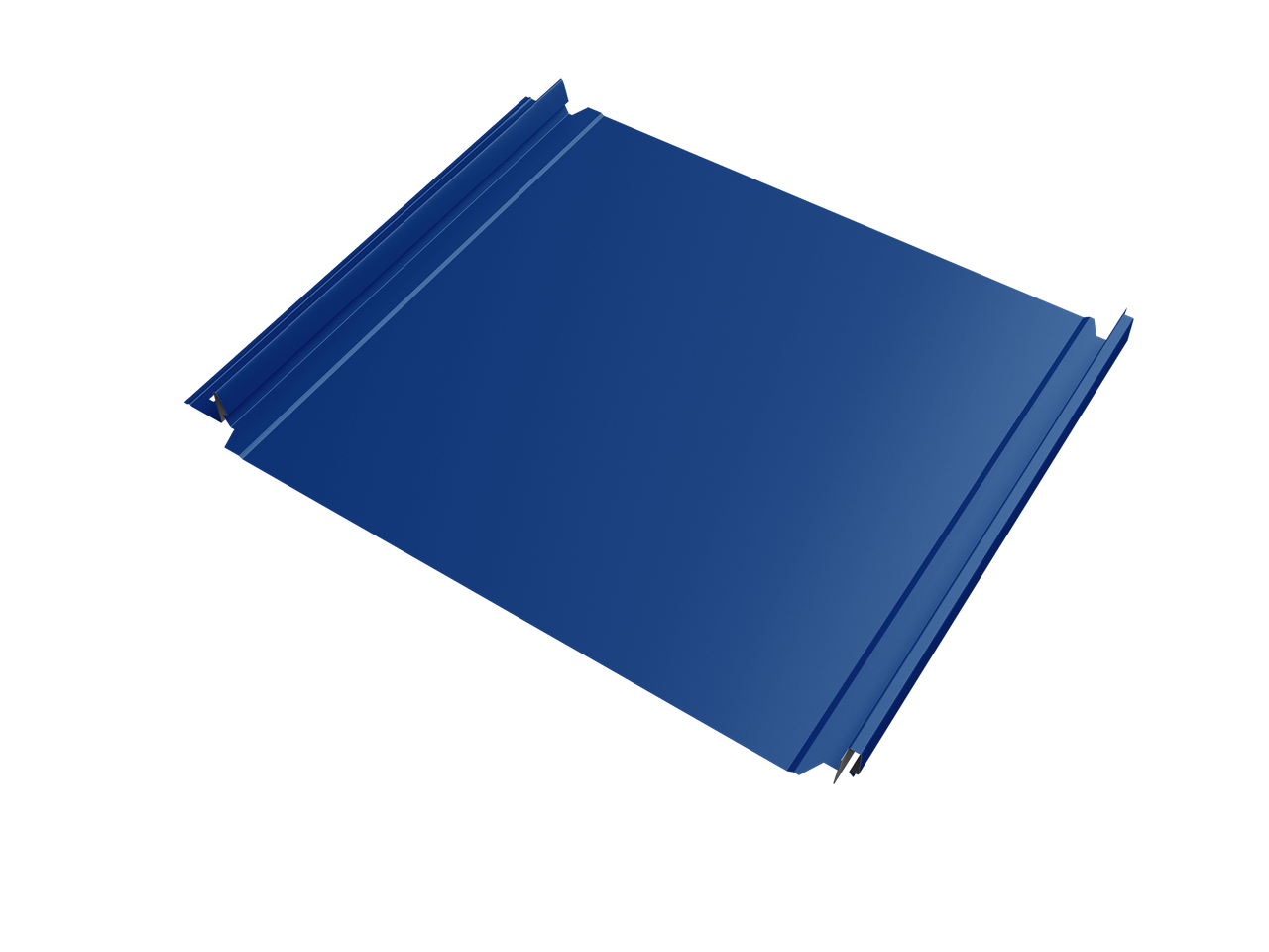 Кликфальц Double Pro Grand Line 0,5 Satin с пленкой на замках RAL 5005 сигнальный синий