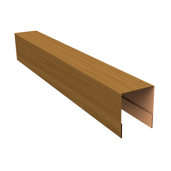 Планка боковая для забора из сайдинга ЭкоБрус 0,45 Print Elite Honey Wood TwinColor (3м)