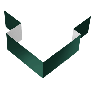 Угол внешний асимметричный фибросайдинга 0,45 Drap TX RAL 6005 зеленый мох (2м)