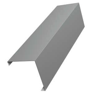 Декоративная накладка на столб универсальная угловая 62х55 для забора жалюзи 0,45 PE RAL 9006 бело-алюминиевый (3м)