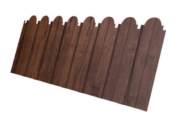 Профнастил C10A фигурный 0,4 Print Premium Cherry Wood Fresh TwinColor