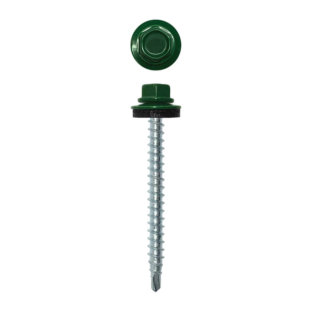 Саморез кровельный 4,8х50 (150шт) сверло №1 RAL 6005