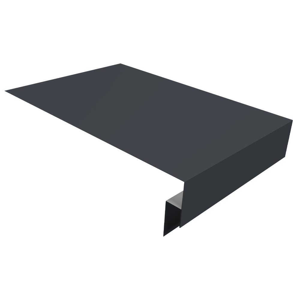 Планка околооконная сложная 250х50х12 (j-фаска) 0,45 Drap TR RAL 7024 мокрый асфальт (3м)