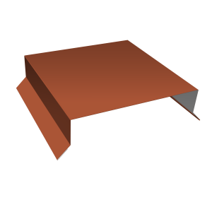 Парапетная крышка прямая 150мм 0,5 Satin с пленкой RAL 8004 терракота (3м)