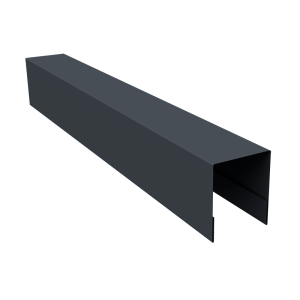 Планка боковая для забора из сайдинга ЭкоБрус 0,4 PE-Double RAL 7024 мокрый асфальт (2,06м)