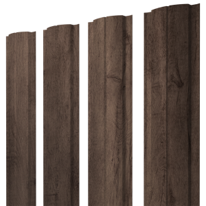 Штакетник Полукруглый Slim с прямым резом 0,45 Print Premium Almond Wood Fresh