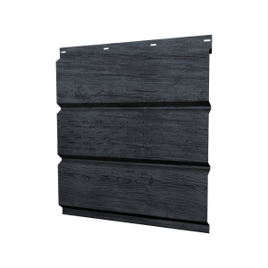 Софит металлический центральная перфорация 0,45 Print Premium с пленкой Grey Wood TwinColor