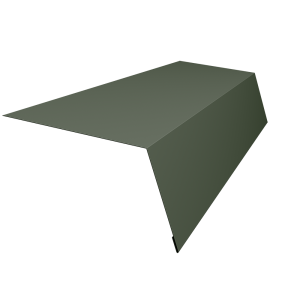 Планка карнизная для мягкой кровли 100х65 0,5 Satin Matt TX RAL 6020 хромовая зелень (3м)