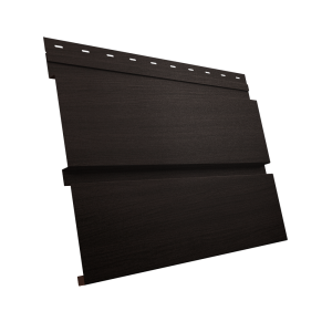 Софит металлический Квадро Брус без перфорации 0,45 Print Elite с пленкой Coffee Wood TwinColor