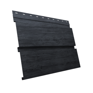 Софит металлический Квадро Брус без перфорации 0,45 Print Premium с пленкой Grey Wood TwinColor