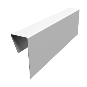 Планка приемная оконная фибросайдинга 0,5 PE с пленкой RAL 9003 сигнальный белый (3м)
