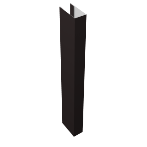 Стойка Texas для калиток и ворот 0,45 Drap RAL 9005 черный (2,5м)