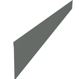 Ламель забора жалюзи Palermo стартовая/финишная для калиток и ворот 0,45 PE с пленкой RAL 7005 мышино-серый