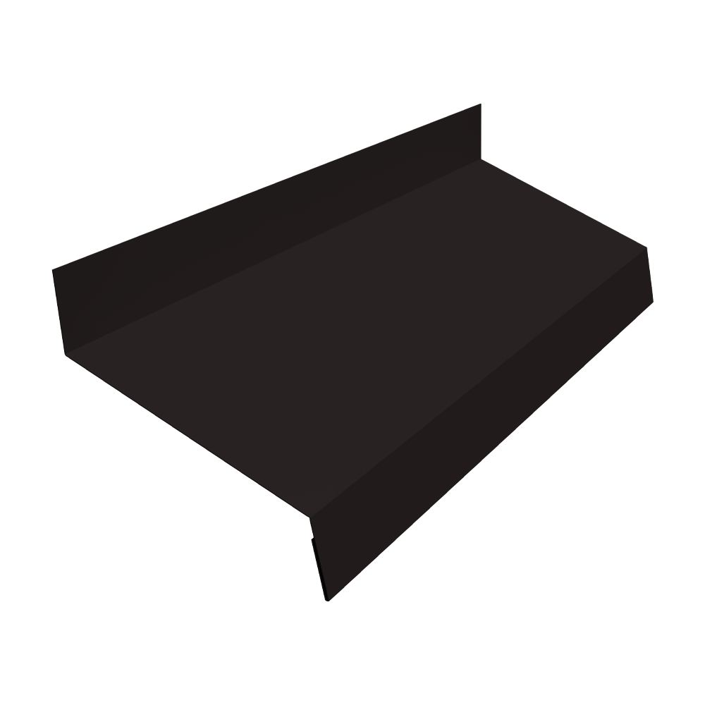 Отлив простой 70 0,45 Drap-double TX RAL 9005 черный (2м)