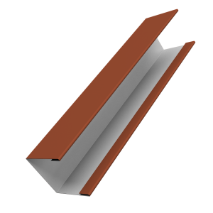 Крышка жалюзи Milan Slim 0,5 Satin RAL 8004 терракота (2,5м)