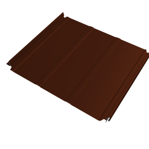 Кликфальц Double Pro Line Grand Line 0,5 Satin с пленкой на замках RAL 3009 оксидно-красный