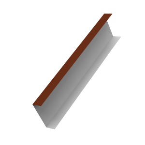 Декоративная накладка на столб универсальная 80х80 для забора жалюзи 0,5 Satin RAL 3009 оксидно-красный (2м)