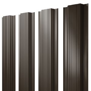 Штакетник Прямоугольный с прямым резом 0,5 Satin Matt TX RR 32 темно-коричневый