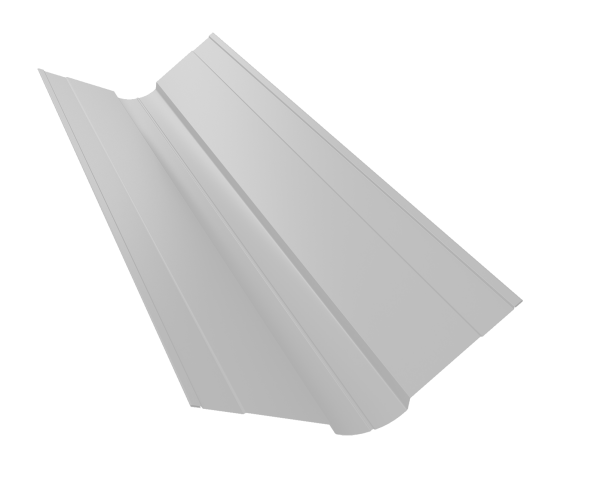 Планка ендовы верхней фигурной 100x100 0,45 Drap TX RAL 9003 сигнальный белый (2м)