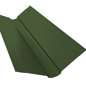 Планка ендовы верхней фигурной 150x150 0,5 Satin Matt TX RAL 6020 хромовая зелень (2м)