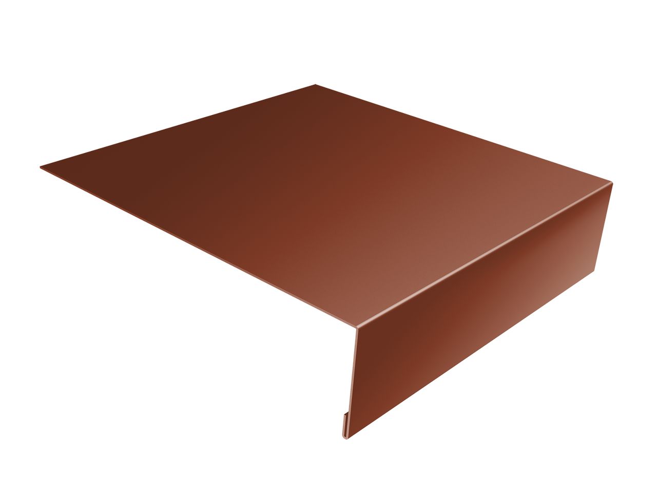 Планка лобовая/околооконная простая 190х50 0,5 Velur X RAL 8004 терракота (2м)
