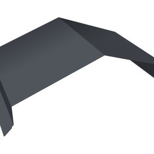 Парапетная крышка угольная 390мм 0,5 Velur X RAL 7024 мокрый асфальт (3м)