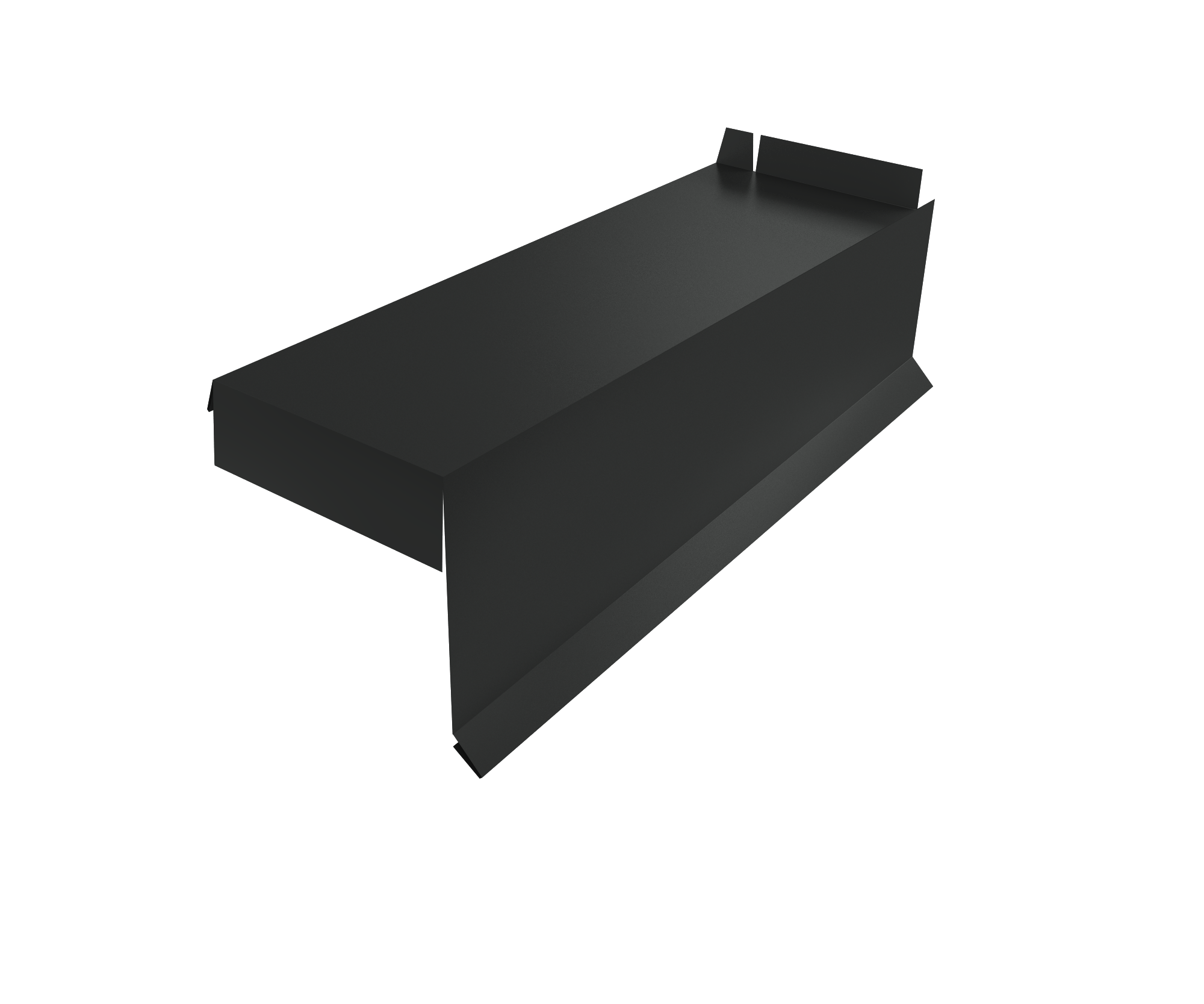 Планка торцевая сегментная Квадро профи Правая стартовая 0,5 Drap TX RAL 7016 антрацитово-серый