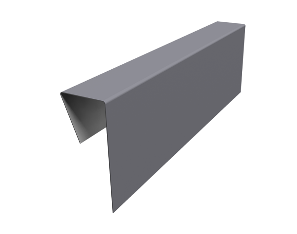 Планка приемная оконная фибросайдинга 0,5 Satin с пленкой RAL 7004 сигнальный серый (3м)