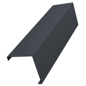 Декоративная накладка на столб универсальная угловая 80х80 для забора жалюзи 0,45 Drap TwinColor RAL 7024 мокрый асфальт (2,5м)