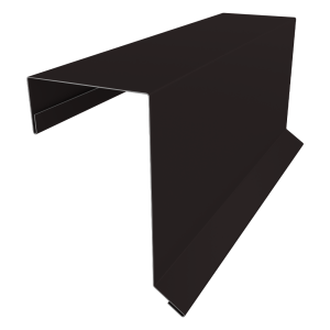 Планка торцевая кровельная фальц 65х97 0,45 Drap-double TX RAL 9005 черный (3м)