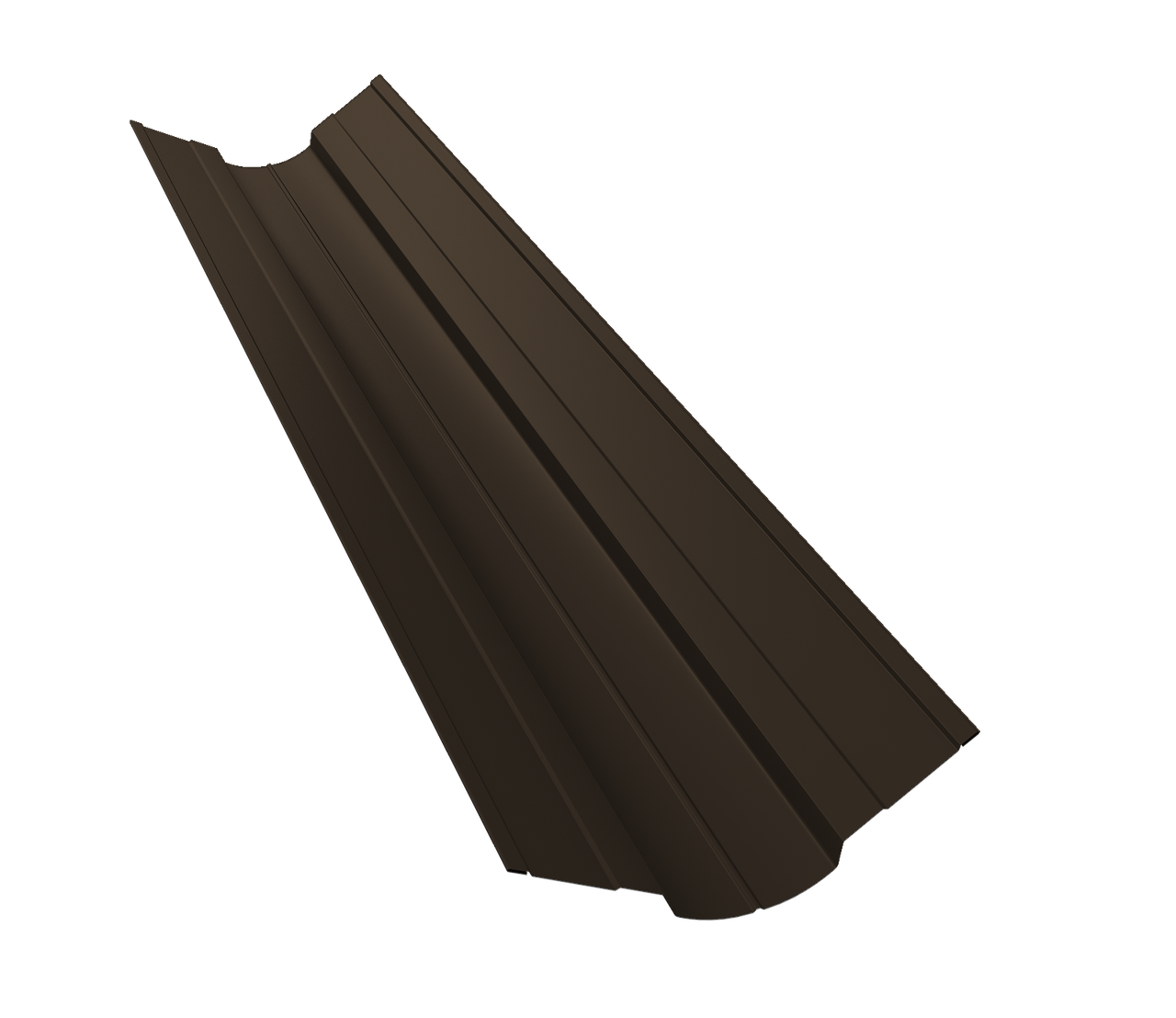 Планка ендовы верхней фигурной 70x70 0,5 Velur X RR 32 темно-коричневый (3м)