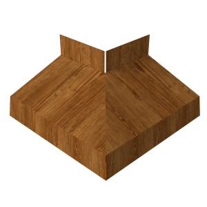 Угол отлива внешний 70 0,45 Print-Double Elite с пленкой Golden Wood